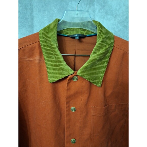 Houston White Utility Jacket Men's XL Corduroy Collar Barn Coat Chore Jacket - Picture 5 of 13